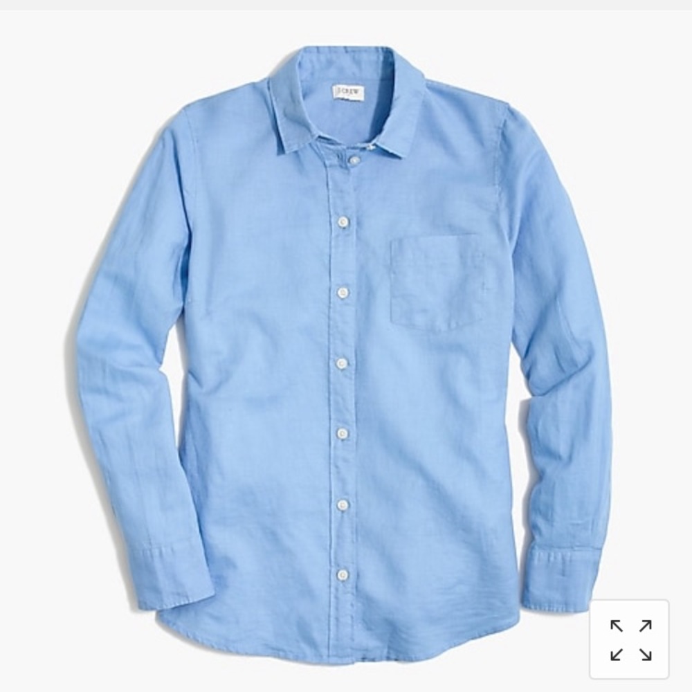J. Crew linen cotton shirt in perfect fit- NWT